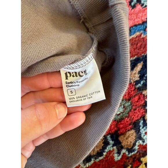 Pact Velour Lounge Set Organic Cotton Women's Small Purple Gray Sweatshirt - Picture 7 of 12